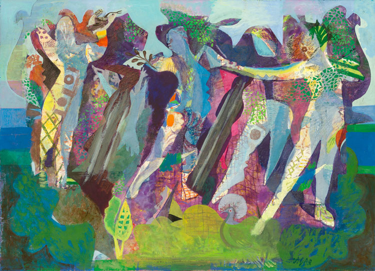 Eileen Agar, Dance of Peace, 1945. Collage and gouache on paper Dimensions unknown. Private Collection © Estate of Eileen Agar / Bridgeman Images.