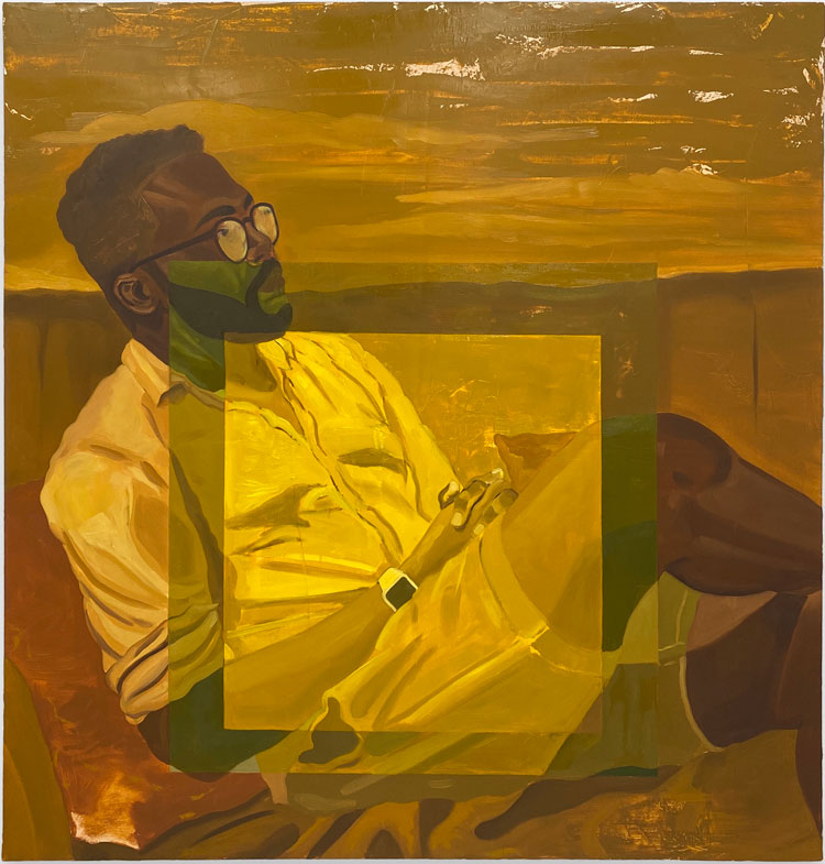 Dominic Chambers, After Albers (Max), 2020. Oil on linen, 60 x 60 in (152.4 x 152.4 cm). Courtesy of the artist and Roberts Projects, Los Angeles, California.