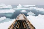 Kiliii Yuyan, Umiaq and north wind during spring whaling. Inkjet print, 2019. © Kiliii Yuyan.