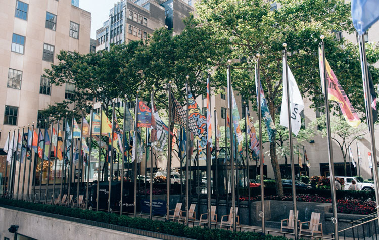 Rockefeller Center Flag Project. Courtesy Rockefeller Center.