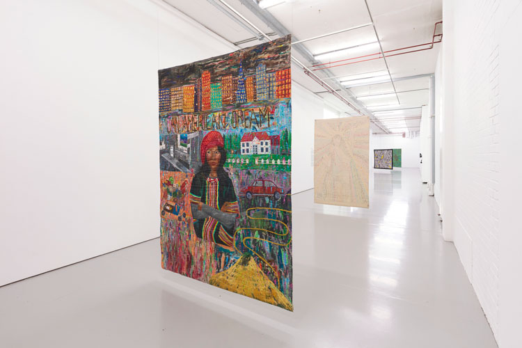 Pacita Abad, Life in the Margins (2020), installation view, Spike Island, Bristol. Works courtesy the Pacita Abad Art Estate. Photo: Max McClure.