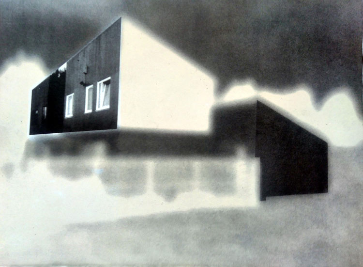 Nick Devison. Home VII, 2019. Photographic etching, Open and Variable Edition, paper and image size 38 x 28 cm. Copyright Nick Devison 2019.