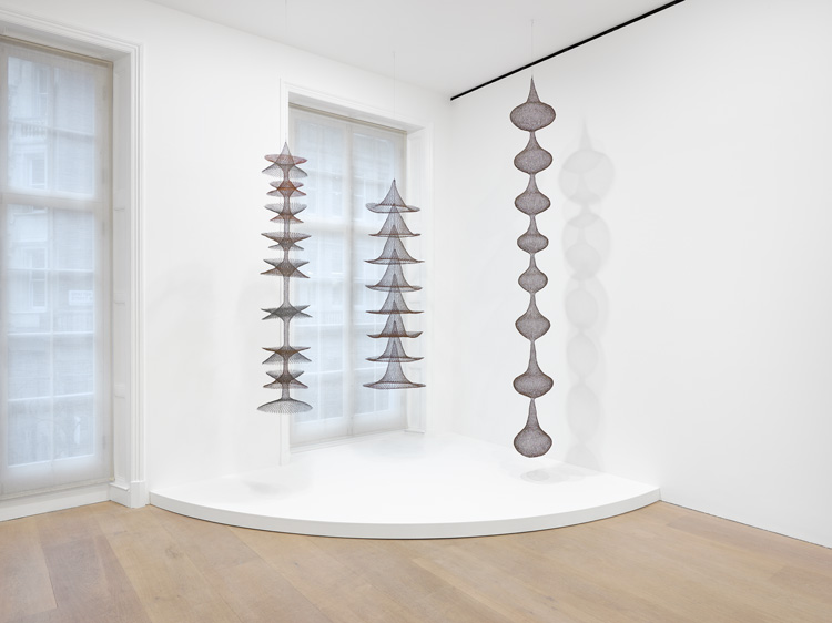 Ruth Asawa: A Line Can Go Anywhere, installation view, David Zwirner London, January 10 - February 22, 2020. Photo: Jack Hems. © The Estate of Ruth Asawa. Courtesy The Estate of Ruth Asawa and David Zwirner.