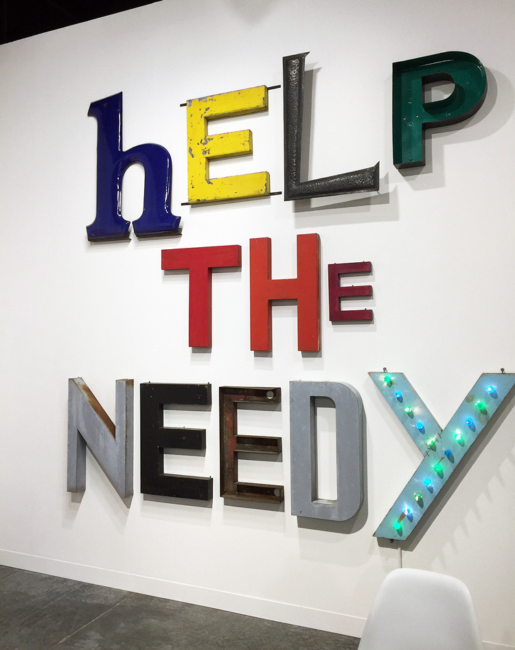 Jack Pierson. Help the Needy, 2019. Photo: Jill Spalding.