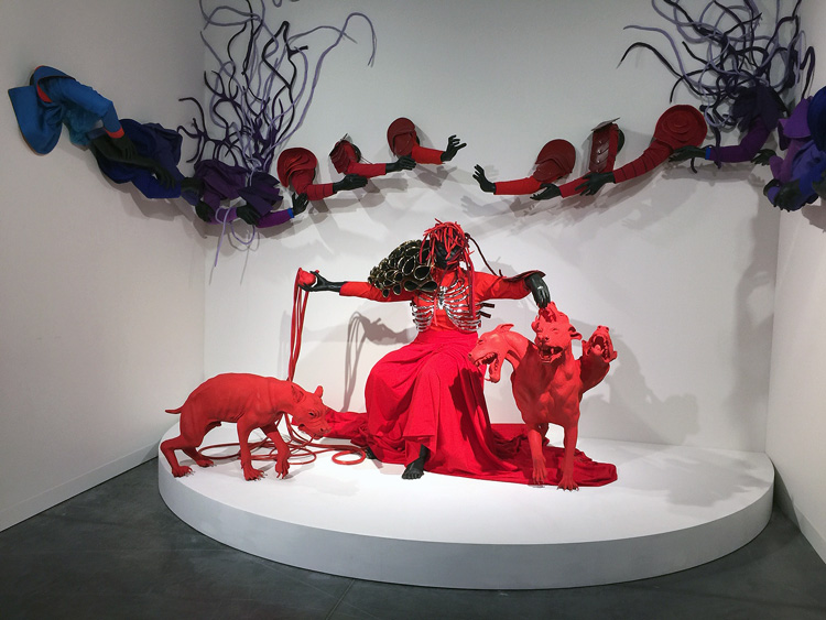 Mary Sibande. Installation view, Art Basel Miami Beach 2019. Photo: Jill Spalding.