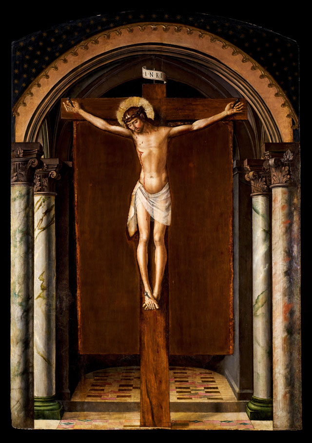 Pedro Berruguete. Christ on the Cross, c1493–98. Oil on panel, 191 x 136 cm. Segovia, Diputación de Segovia.