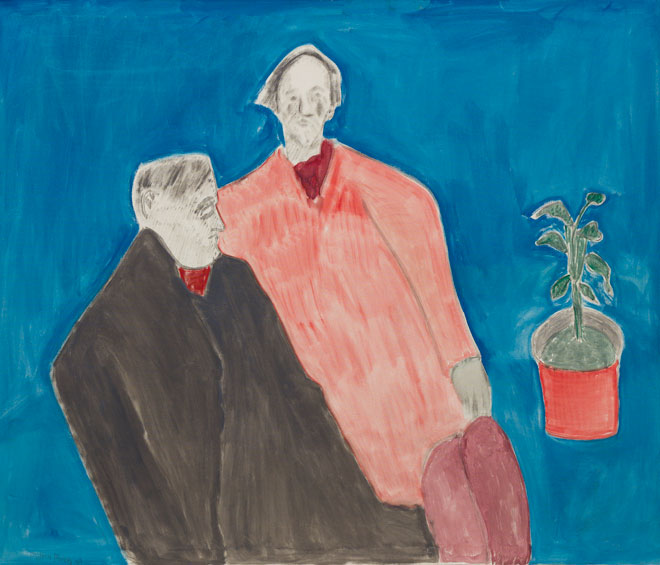 Milton Avery. Two Poets, 1963. Oil on canvas, 127 x 152.4 cm (50 x 60 in). Courtesy Victoria Miro, Venice.