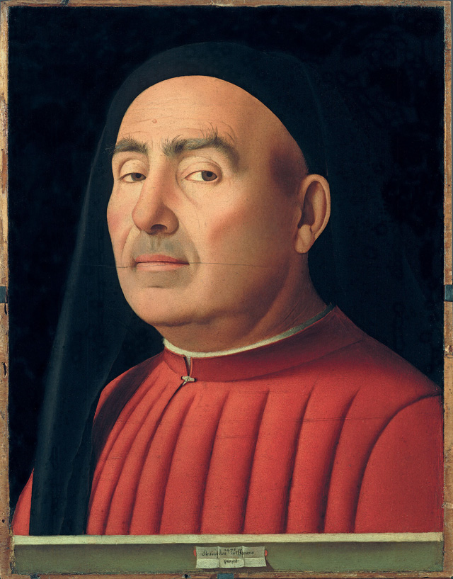 Antonello da Messina, Portrait of a Man / Trivulzio Portrait, 1476. Oil on poplar, 37.4 x 29.5 cm. Museo Civico d'Arte Antica, Palazzo Madama Turin. Studio Fotografico Gonella, 2010. Reproduction by permission of the Fondazione Torino Musei.