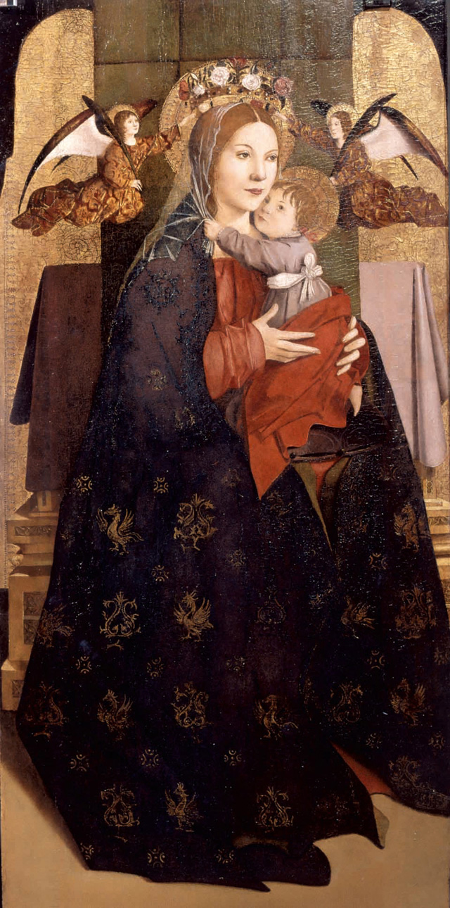 Antonello da Messina, Madonna with Child, 1471-1472. Oil on poplar, 114.5 x 54.7 cm. Uffizi, Florence. Photo: Giulio Archinà. Reproduction by permission of the Ministero per i Beni e le Attività Culturali.