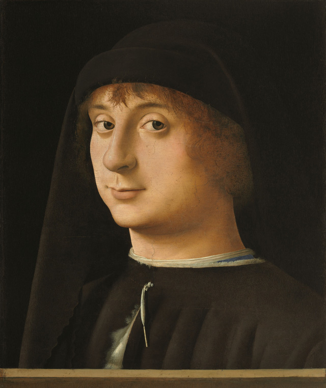 Antonello da Messina, Portrait of a Young Man, 1474. Oil on walnut, 31.5 x 26.7 cm. Philadelphia Museum of Art, The John G. Johnson Collection. Courtesy of Philadelphia Museum of Art.