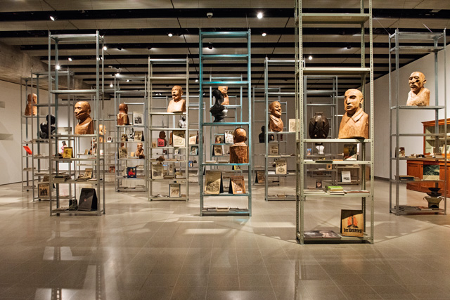 Installation view of The Repair from Occident to Extra-Occidental Cultures, Kader Attia: The Museum of Emotion at Hayward Gallery. Copyright the artist, courtesy Hayward Gallery 2019. Photo: Linda Nylind.