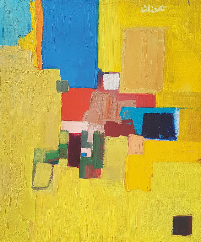 Etel Adnan. Untitled, 1960s. Oil on canvas, 45.8 x 38.3 cm. Courtesy the artist and Sfeir-Semler Gallery, Hamburg / Beirut.