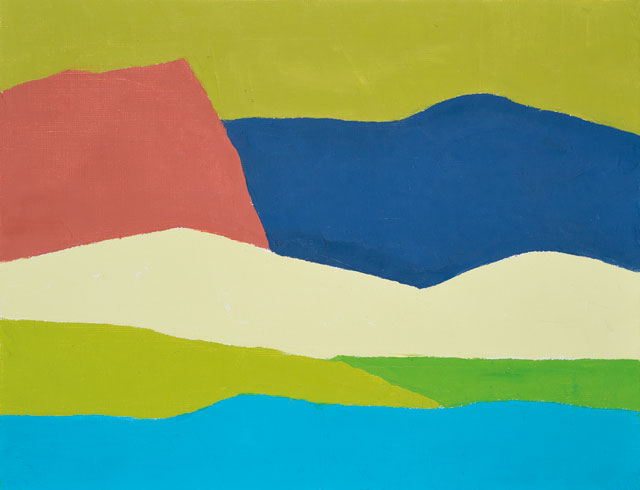 Etel Adnan. Untitled, 2014. Oil on canvas, 32 x 41 cm. Collection Claude & France Lemand, Paris, copyright Etel Adnan. Courtesy Galerie Claude Lemand, Paris.