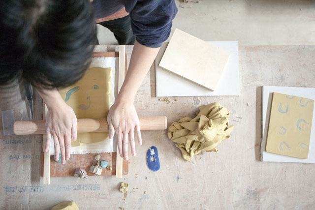 Assemble and Matthew Raw, Clay Station, for Art on the Underground, London, 2017. Photograph: Benedict Johnson.