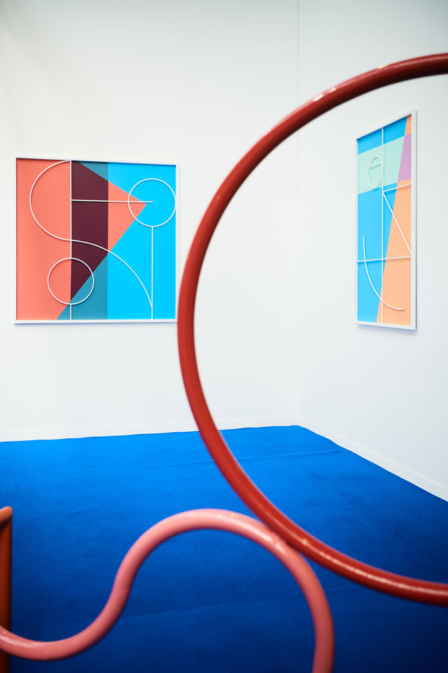 Przemek Pyszczek at Galerie Derouillon, Art Brussels 2018. Photograph: David Plas.