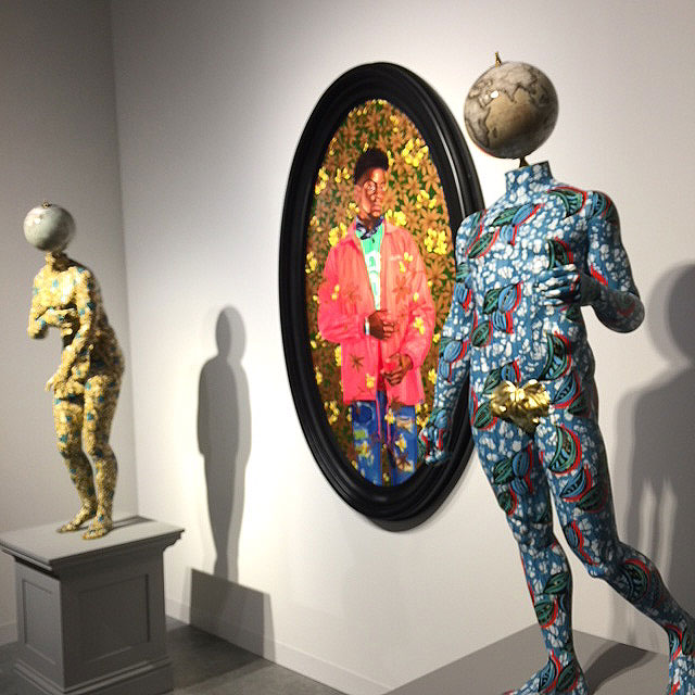 Kehinde Wiley and Yinke Shonibare. Installation view. Photograph: Jill Spalding.