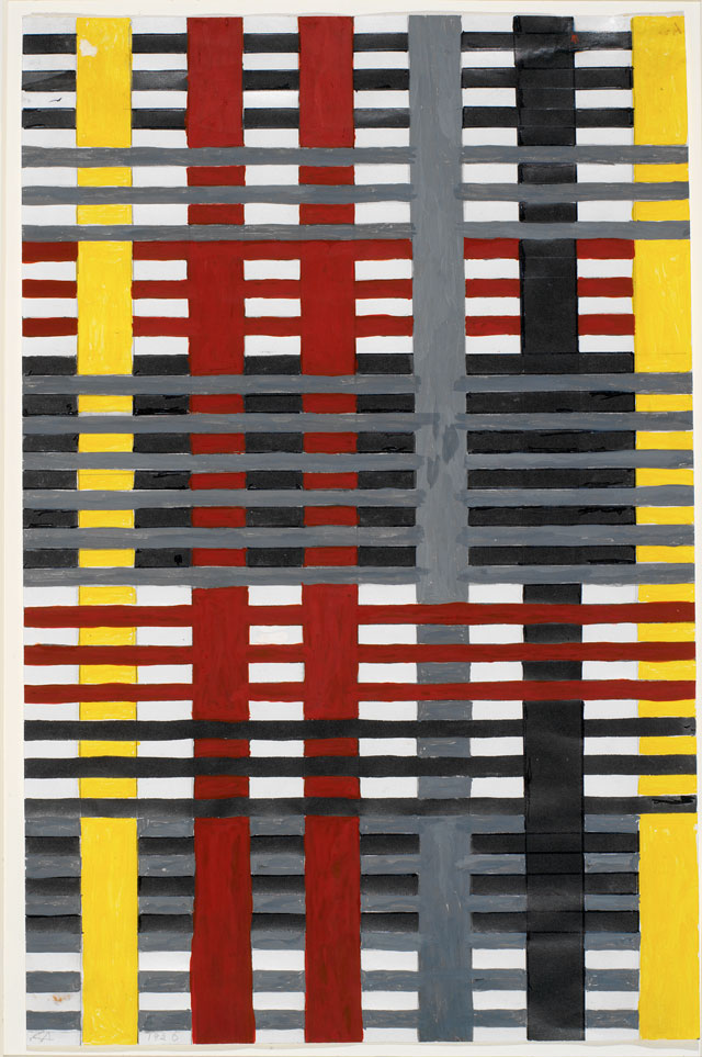 Anni Albers. Study for Unexecuted Wallhanging, 1926. Gouache with pencil on photo offset paper, 31.1 x 24.7 cm. The Josef and Anni Albers Foundation, Bethany CT. Photograph: Tim Nighswander/Imaging4Art
© The Josef and Anni Albers Foundation, VEGAP, Bilbao, 2017.