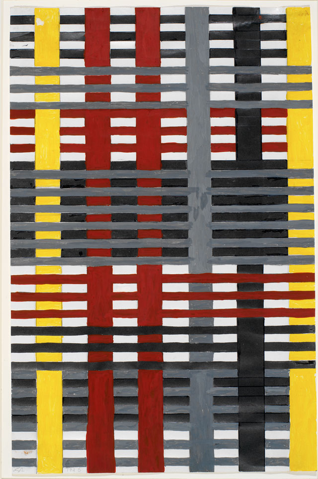 Anni Albers. Study for Unexecuted Wallhanging, 1926. Gouache with pencil on photo offset paper, 31.1 x 24.7 cm. The Josef and Anni Albers Foundation, Bethany CT. Photograph: Tim Nighswander/Imaging4Art
© The Josef and Anni Albers Foundation, VEGAP, Bilbao, 2017.