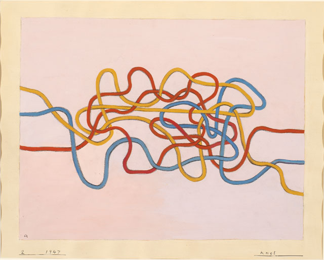 Anni Albers. Knot, 1947. Gouache on paper, 43.2 × 51 cm. The Josef and Anni Albers Foundation, Bethany CT. Photograph: Tim Nighswander/Imaging4Art. © The Josef and Anni Albers Foundation, VEGAP, Bilbao, 2017.