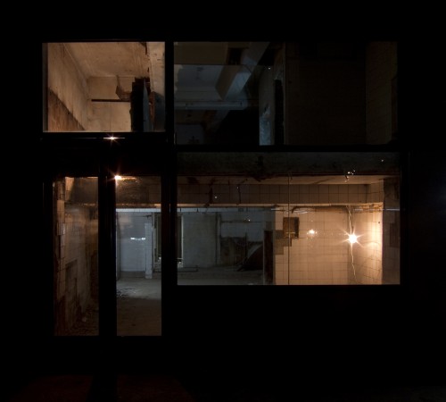 Zarouhie Abdalian. Away Setting, 2012. Timers, lights, inaccessible split-level rooms. Dimensions variable. Installation view, Shanghai Biennial. Courtesy the artist and Altman Siegel, San Francisco.