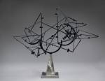 David Smith. Star Cage, 1950. Painted and brushed steel, 114 x 130.2 x 65.4 cm. 
Lent by the Frederick R. Weisman Art Museum, University of Minnesota, Minneapolis. The John Rood Sculpture Collection. © Estate of David Smith/DACS, London/VAGA, New York 2016.