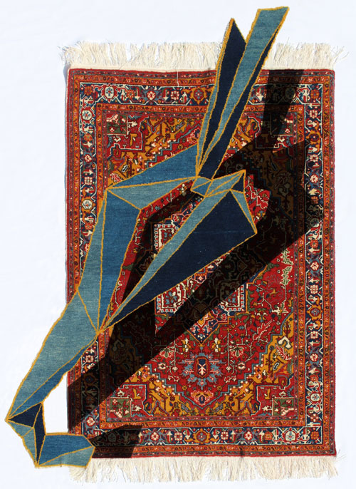 Faig Ahmed. Simurq, 2014. Hand-woven woollen rug, 180 x 230 cm. Image courtesy of the artist and Cuadro Gallery.