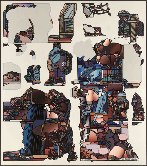 Alan Robb. Clip Strip, 2011. Acrylic on canvas, 184 x 162 cm.