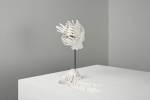 David Altmejd. Work, 2015. Plaster, 60 x 30 x 32 cm (23 5/8 x 11 3/4 x 12 5/8 in). Plinth insert sculpture: 9 x 60 x 20 cm (3 1/2 x 23 5/8 x 7 7/8 in).
