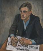 Alice Neel. Pat Whalen, 1935. Oil, ink and newspaper on canvas, 68.6 x 58.4 cm. Collection of Whitney Museum of American Art , New York, Gift of Dr. Hartley Neel. © The Estate of Alice Neel.