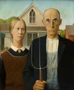 Grant Wood. American Gothic, 1930. Oil on beaver board, 78 x 65.3 cm. Friends of American Art Collection 1930.934, The Art Institute of Chicago.