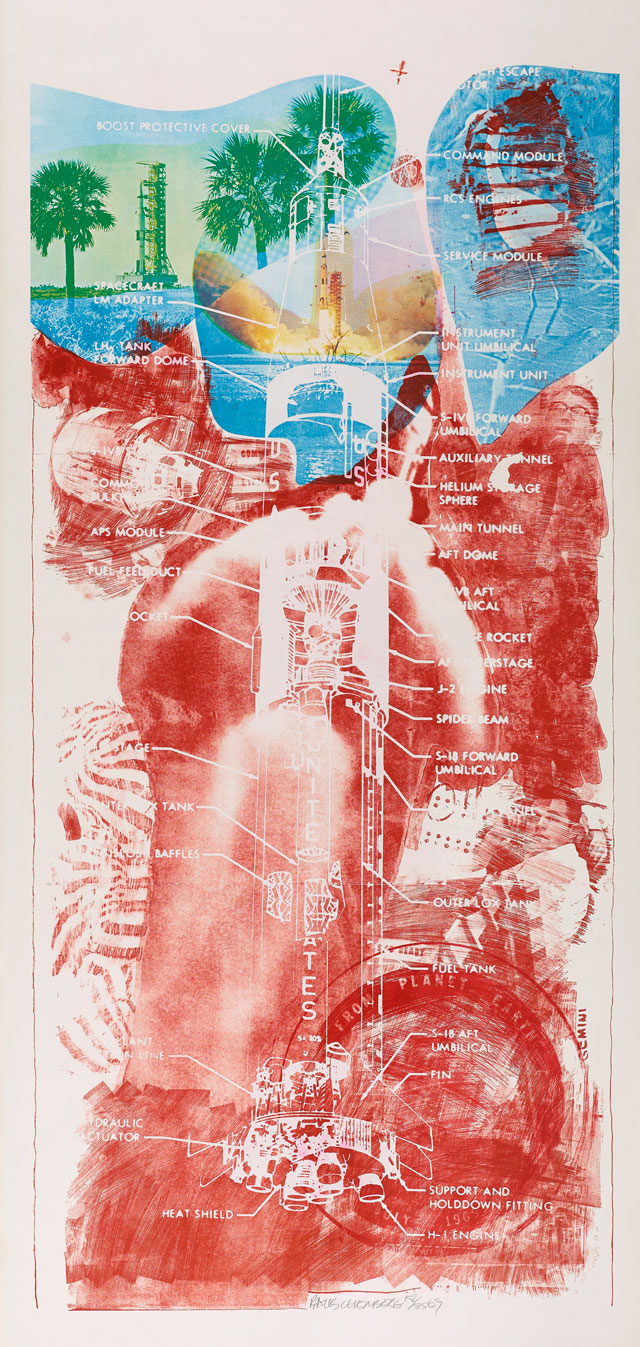 Robert Rauschenberg. Sky Garden from Stoned Moon, 1969. Colour lithograph and screenprint. © Robert Rauschenberg Foundation/DACS, London/VAGA, New York.