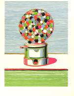 Wayne Thiebaud. Gumball Machine, 1970. Colour linocut. © Wayne Thiebaud/DACS, London/VAGA, New York 2016.