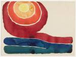 Georgia O'Keeffe. Evening Star, No. III, 1917. Watercolour on paper mounted on board, 22.7 x 30.4 cm. Mr and Mrs Donald B Straus Fund. © 2013 The Georgia O'Keeffe Foundation/Artists Rights Society (ARS), New York.