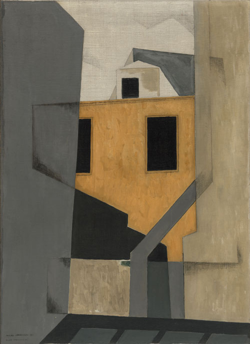 Niles Spencer. City Walls, 1921/22. Oil on canvas, 100 x 73 cm. The Museum of Modern Art, New York. Given anonymously (by exchange). ©2013 Niles Spencer.