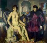 George Bellows.<em> Two Women</em>, 1924. Oil on canvas, 144.8 x 152.4 cm. Portland Museum of Art, Maine.