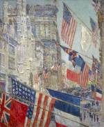Frederick Childe Hassam (1859-1935). <em>Allies Day, May 1917</em>. National Gallery of Art, Washington, DC. Gift of Ethelyn McKinney in memory of her brother, Glenn Ford McKinney, inv. 1943.9.1 inv. 1943.9.1 © National Gallery of Art, Washington, DC. Image 2005 Board of Trustees.