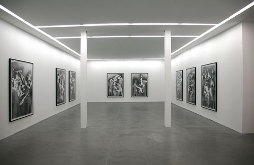 Bottom: Installation view. Courtesy Yvon Lambert Paris. 
  Photograph: Didier Barroso.