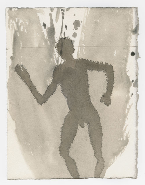 Antony Gormley. <em>Under My Skin II</em>, 2000. Carbon and casein on paper, 18.8 x 14.5 cm. © Antony Gormley.