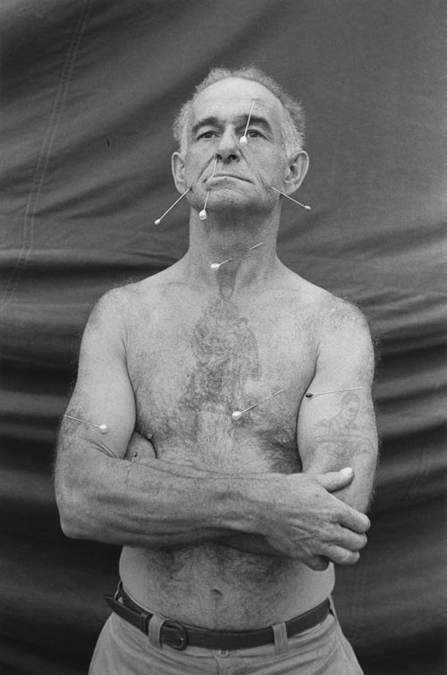 Diane Arbus. The human pincushion, Ronald C. Harrison, N.J. 1962. Copyright © 1962 The Estate of Diane Arbus, LLC