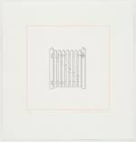 Michael Craig-Martin. Gate, 2015. Letterpress editioned print, 48.2 x 48.2 cm. Courtesy of Michael Craig-Martin and Alan Cristea Gallery.