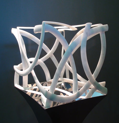 Elizabeth Turk. <em>Cage: Box 6,</em> 2012. Marble, 15 x 20 x 15 in. Hirschl & Adler Modern. Photograph: Miguel Benavides.