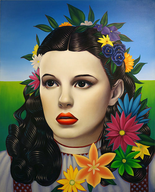 Ryan Martin. Optimistic Voices II, 2014. Oil on canvas, 50 x 40 in. Mark Wolfe Contemporary, VOLTA NY.