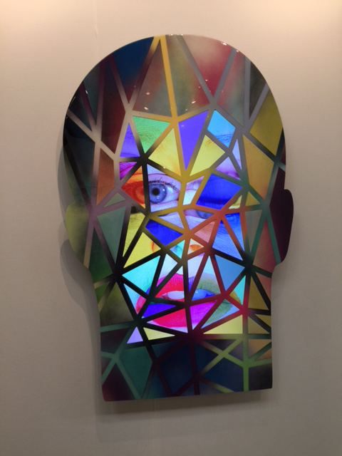 Tony Oursler. <*ng 2017. Aluminum, acrylic paint, 34 ¼ x 54 ¾ in. Lisson Gallery. Photograph: Jill Spalding