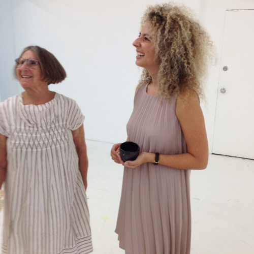 Gallerist Nina Johnson and artist Betty Woodman. Photograph: Jill Spalding.