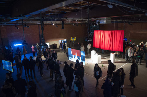 Eyebeam’s exhibition opening. Photograph courtesy of Eyebeam Art + Technology Center.