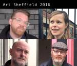 Clockwise from top left: Martin Clark, Beatrice Gibson, Mark Fell and Steven Claydon. Art Sheffield, 2016. Photographs: Martin Kennedy.