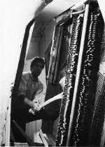 Raphael Montañez Ortiz. Duncan Terrace Piano Destruction Concert, 1966. Photograph: John Prosser.