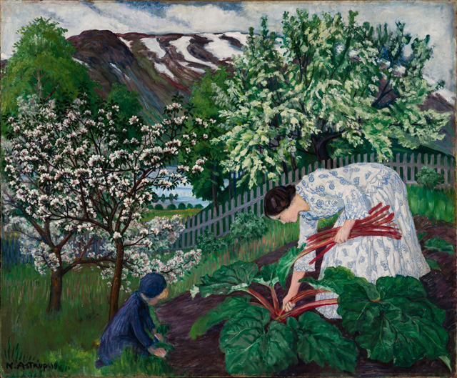 Nikolai Astrup. Rhubarb, 1911. Oil on canvas, 93 x 110 cm. The Savings Bank Foundation DNB/The Astrup Collection/KODE Art Museums of Bergen. Photograph © Dag Fosse/KODE.