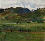 Nikolai Astrup. Funeral Day in Jølster, before 1908. Oil on canvas, 68 x 73 cm. The Savings Bank Foundation DNB/The Astrup Collection/KODE Art Museums of Bergen. Photograph © Dag Fosse/KODE.