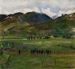 Nikolai Astrup. Funeral Day in Jølster, before 1908. Oil on canvas, 68 x 73 cm. The Savings Bank Foundation DNB/The Astrup Collection/KODE Art Museums of Bergen. Photograph © Dag Fosse/KODE.
